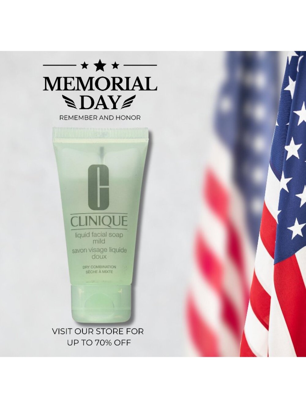 Clinique Liquid Facial Soap Mild Dry Combination 1oz/30ml